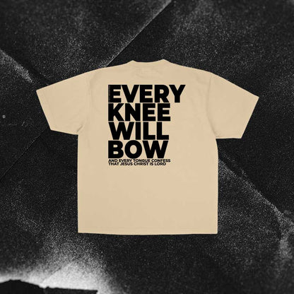 NC Youth Premium Heavyweight Tee - Every Knee Will Bow